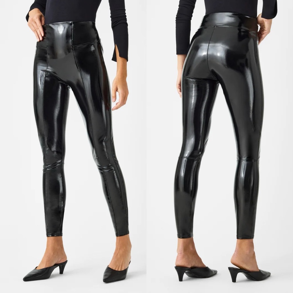 SPANX Black Shiny Leggings